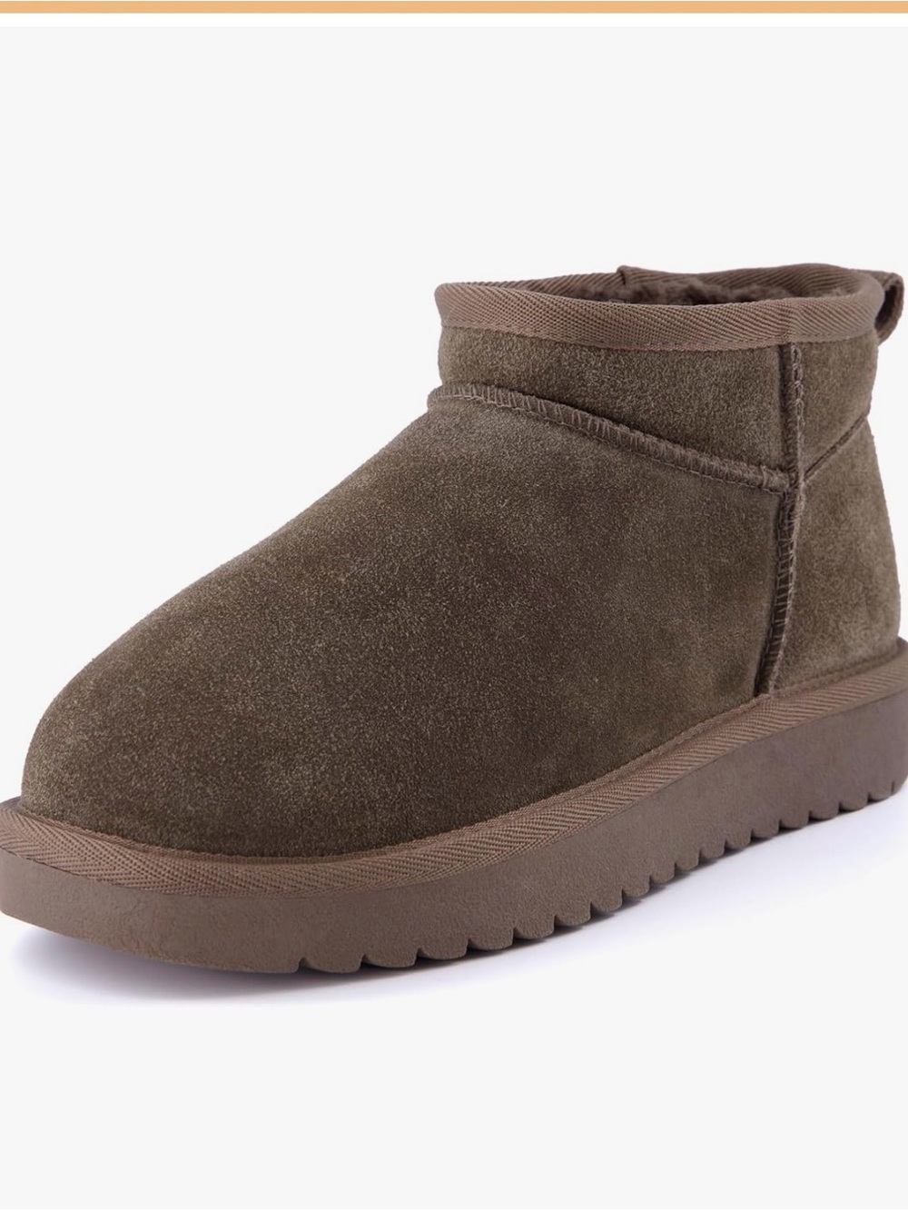 CUSHIONAIRE Hip-3 Genuine Suede Leather Ankle Boots for Women Size 9W– Taupe NWT